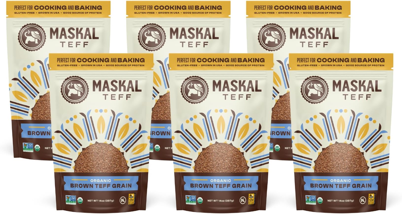 Organic Brown Grain, 14 Ounce (6 pack)