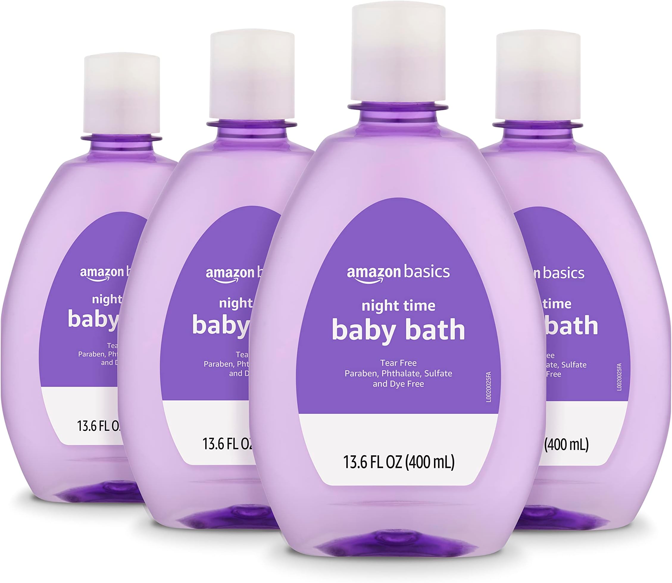 Hypoallergenic Tear-Free Night-Time Baby Calming Bath, Soothing Aromas for Relaxing Bedtime Bath, 13.6 fl oz, 4-Pack (Previously Solimo)