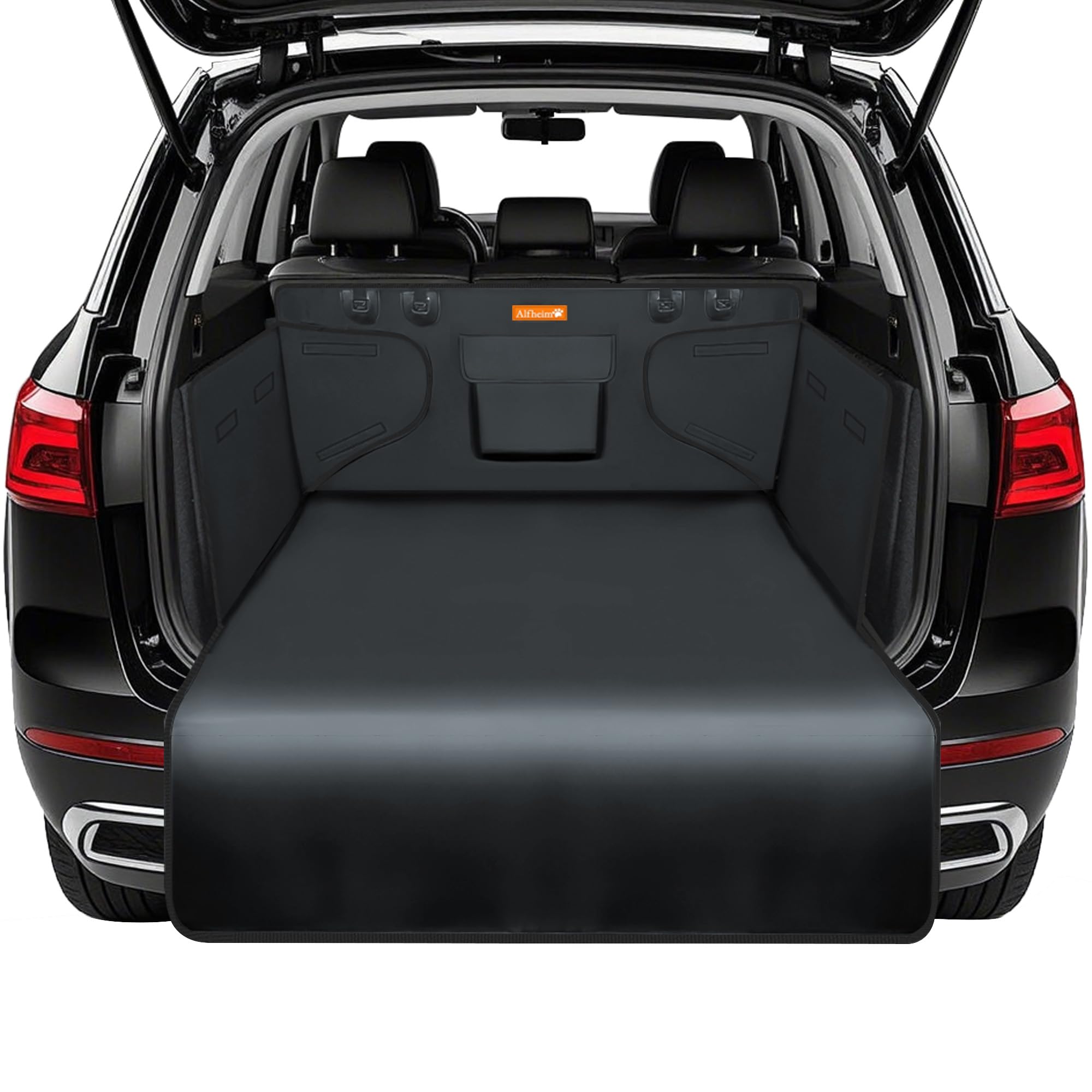 Sponsored Ad – Alfheim Car Boot Liner Protector - Nonslip Waterproof Pet Dog Back Seat Cover - Durable Washable Cargo Cover Mat Travel, Universal for Medium Small Car Truck SUV (Grey)