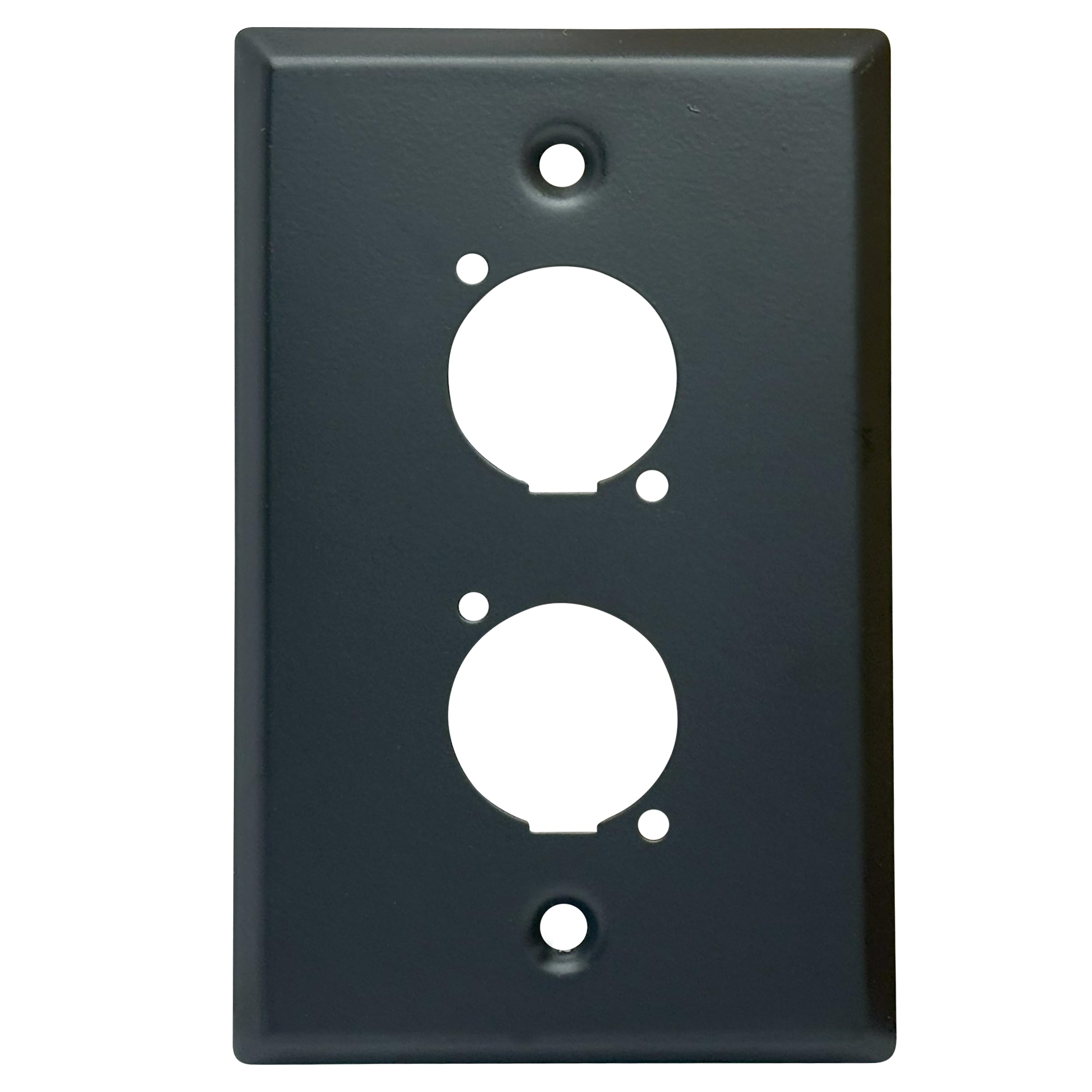 DIYTECH Blank XLR Wall Plate and XLR Panel Combo - Perfect for Professional Audio Setups in Studios, Theaters, and Conference Rooms - Easy to Install and Durable Design (2 Port Black)