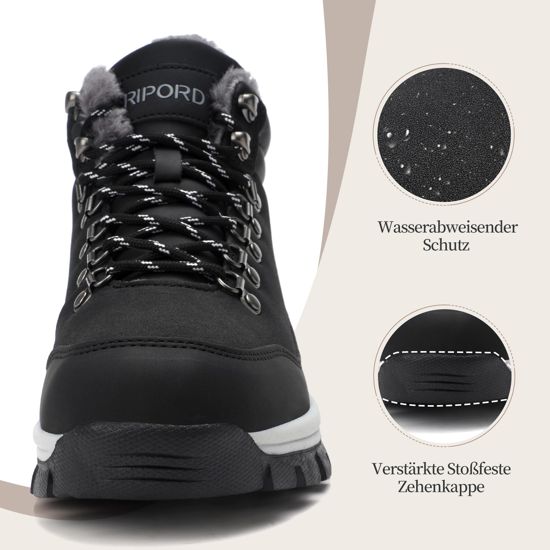 Winterstiefel Herren Damen Warm Gefüttert Schneestiefel Rutschfest Winterschuhe