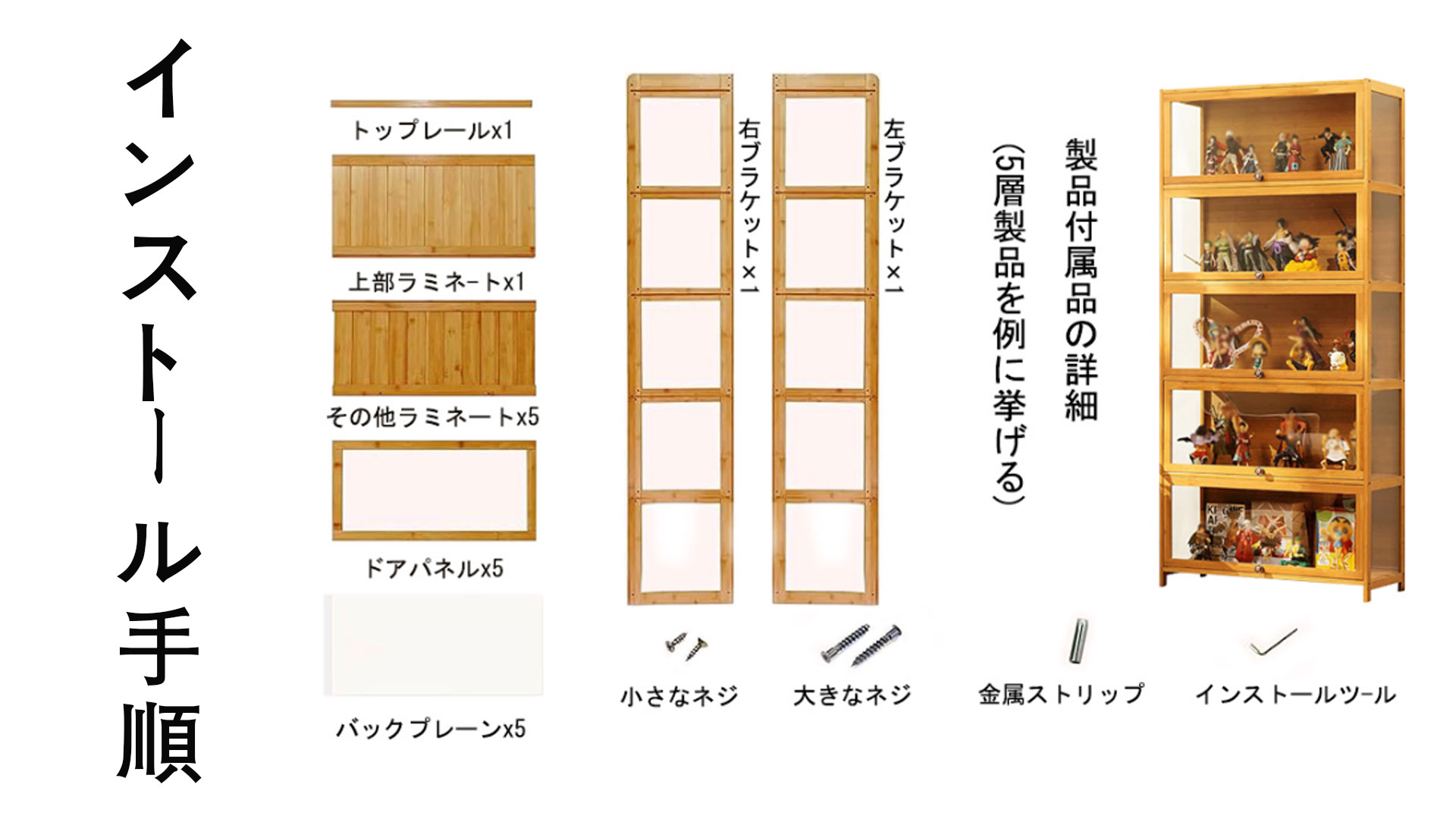 Amazon.co.jp: yurstcggh アクリルケース 1/2/3/4/5段 ショーケース 大