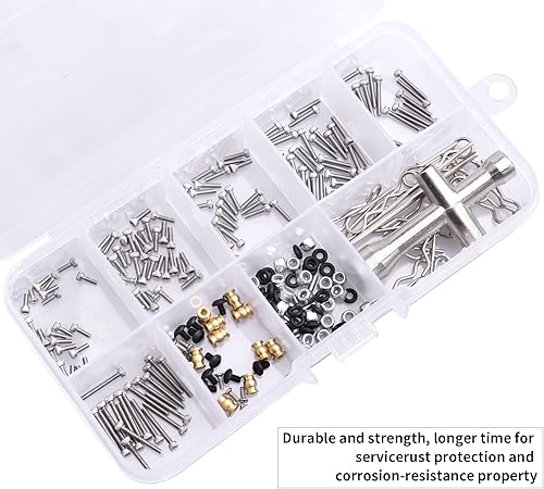 Miniatura 2 de Kit de tornillos RC de 276 piezas, juego de herramientas de reparación RC para sujetadores de hardware para Axial SCX24 1/24 RC Crawler Truck
