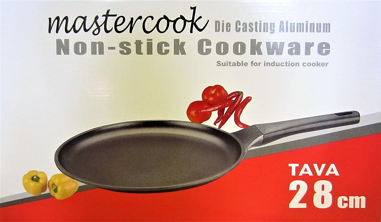 Mastercook Die Casting Aluminum Non-Stick Cookware TAVA Sizes 24CM 28CM (28CM)