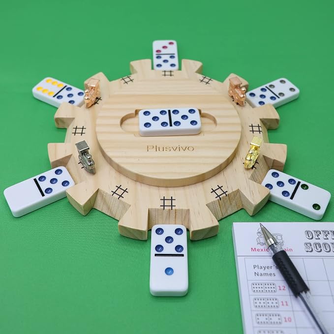 Set Accesorios Domino Mexican Train plusvivo 12 jugadores miniatura 2