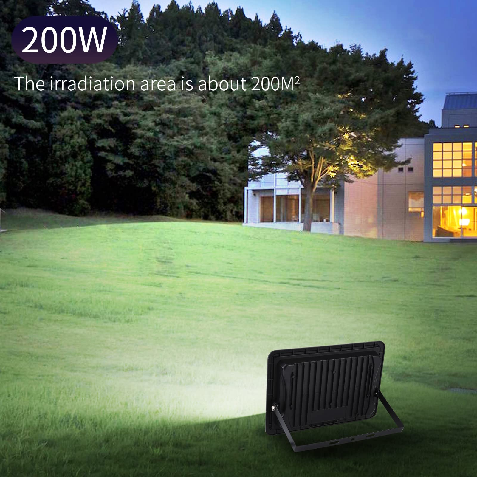 LED Strahler Außen 200W: 20000LM 6000K IP66 Flutlichtstrahler Außenleuchte | Led Scheinwerfer Energiesparend Flutlicht Für Sportplätze,Garagenhöfe,Gärten