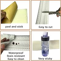 Vista 6 de Yutianli Moldura de Corona Despegar y Pegar Borde de Papel Tapiz Base de Pared Flexible Moldura Trim Autoadhesiva Zócalo de Vinilo Marrón Moldura