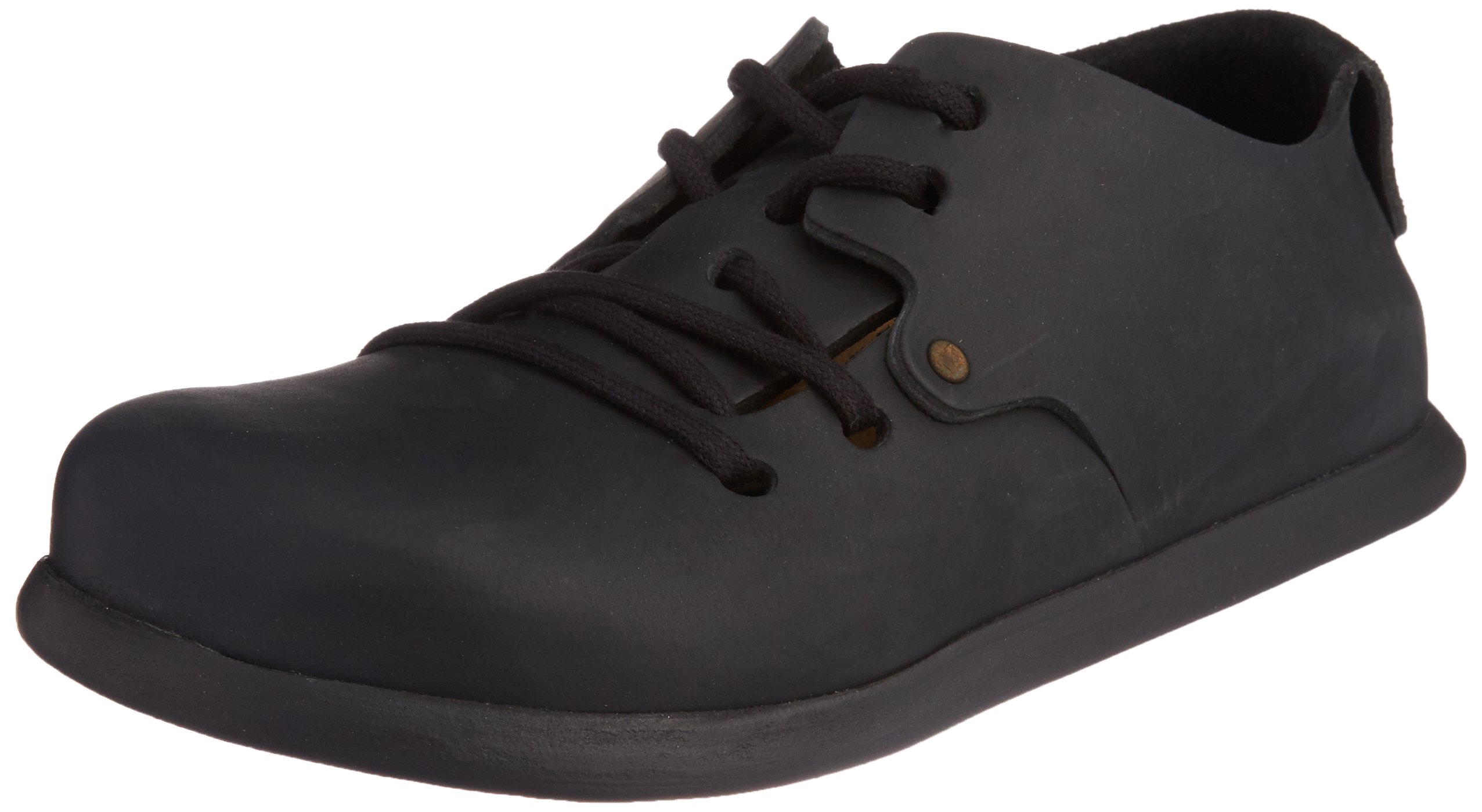 Montana Black Leather Adults Lace up Shoes
