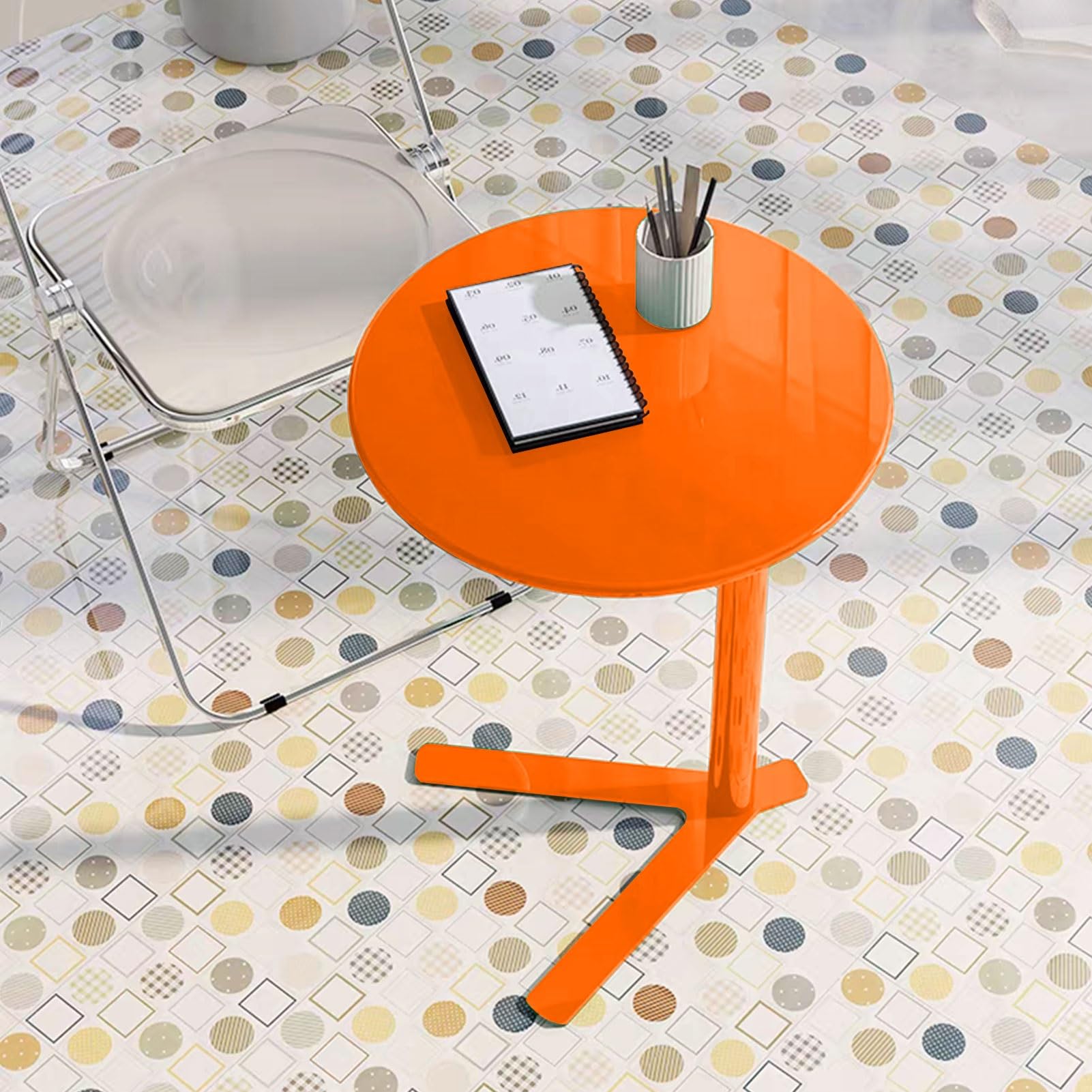 Amazon｜オレンジ色のソファサイドテーブル、ベッドサイドテーブル