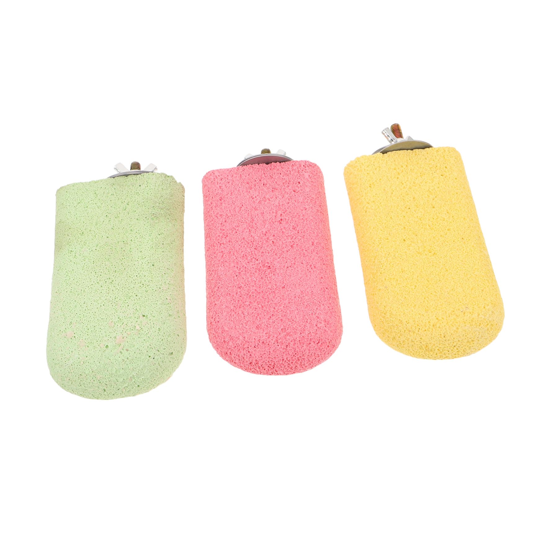DOITOOL 3 Pezzi Parrot Perch Stand Platform Colorato Piattaforma Gioco per Pappagalli e Parrocchetti Accessori Gabbia con Stazione Limanaglie per Cura Zampe Supporto Interattivo Facile da