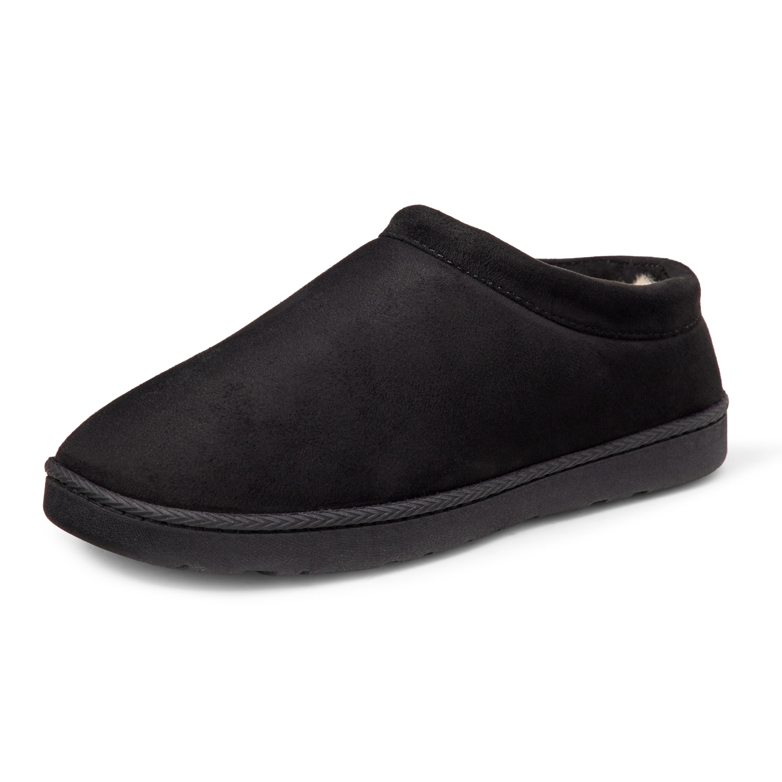 Amazon Essentials Women's Sherpa Clog Slippers, Black, 6