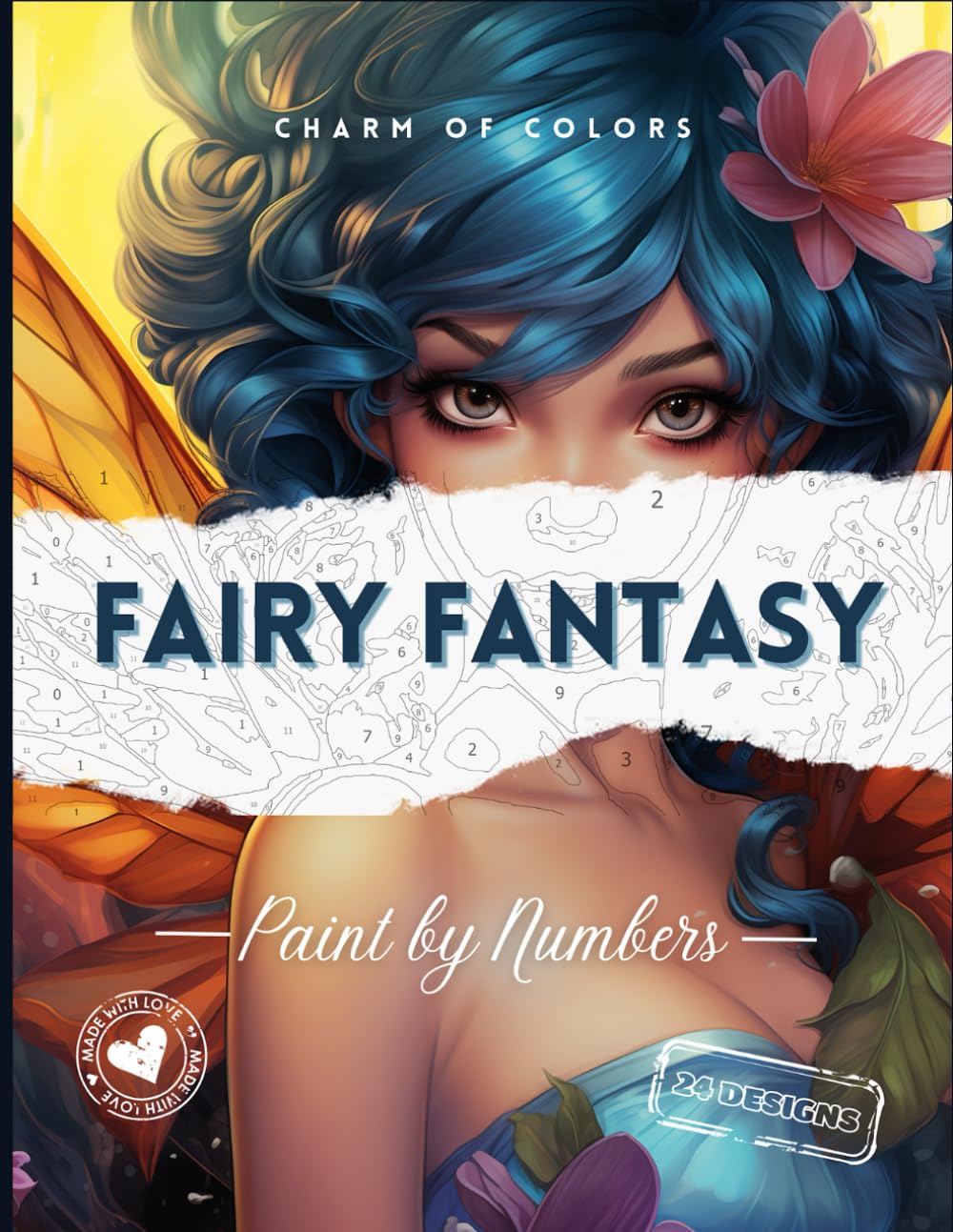 Charm of Colors "Fairy Fantasy" Paint-by-Numbers: Craft Ethereal Scenes with a Brush of Magic. Transform Pages into a Fairy Wonderland.