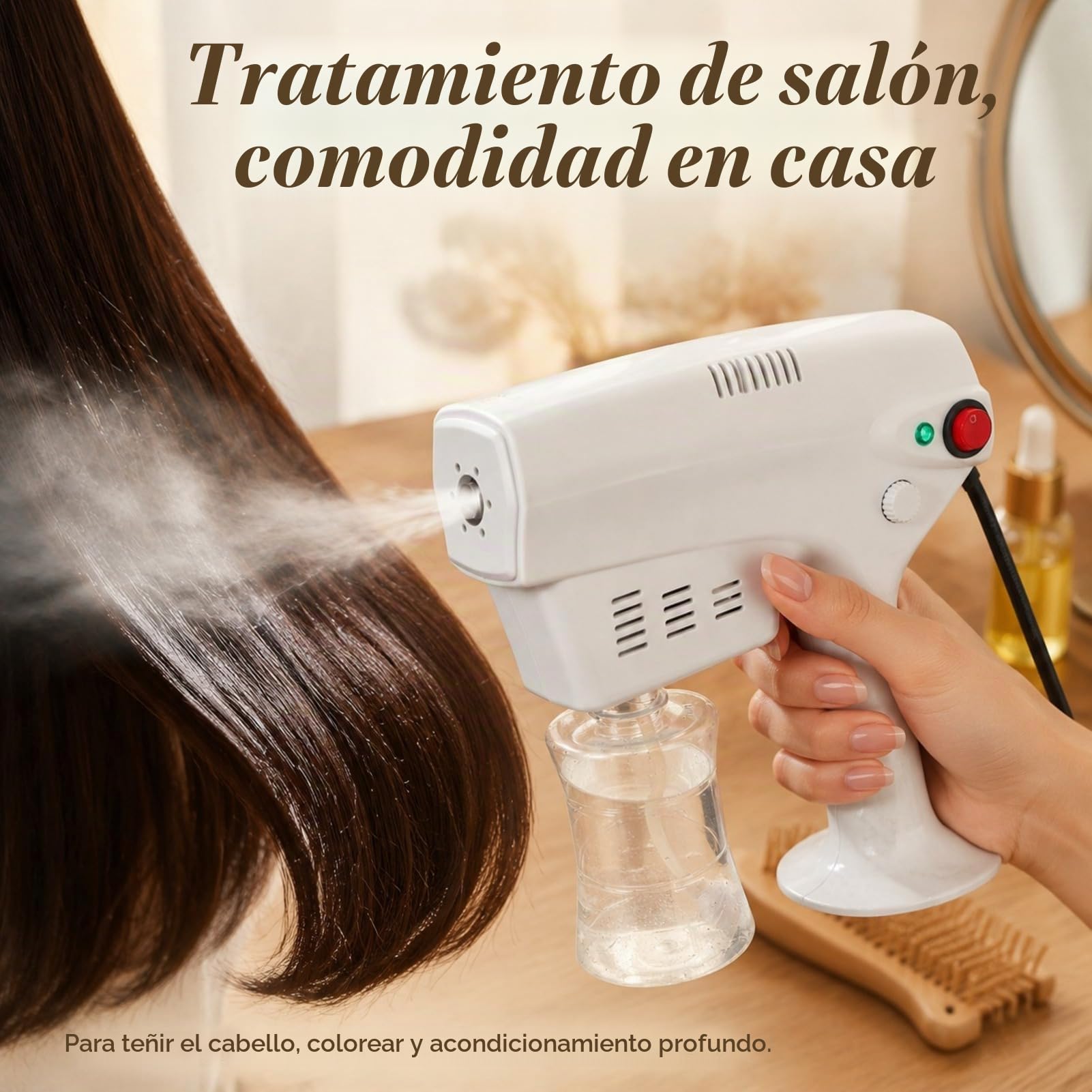 Portable multi purpose nano steam hair care wet spray hairdressing wet steam jet steam machine hairdressing hair dyeing tools for families, barber shops