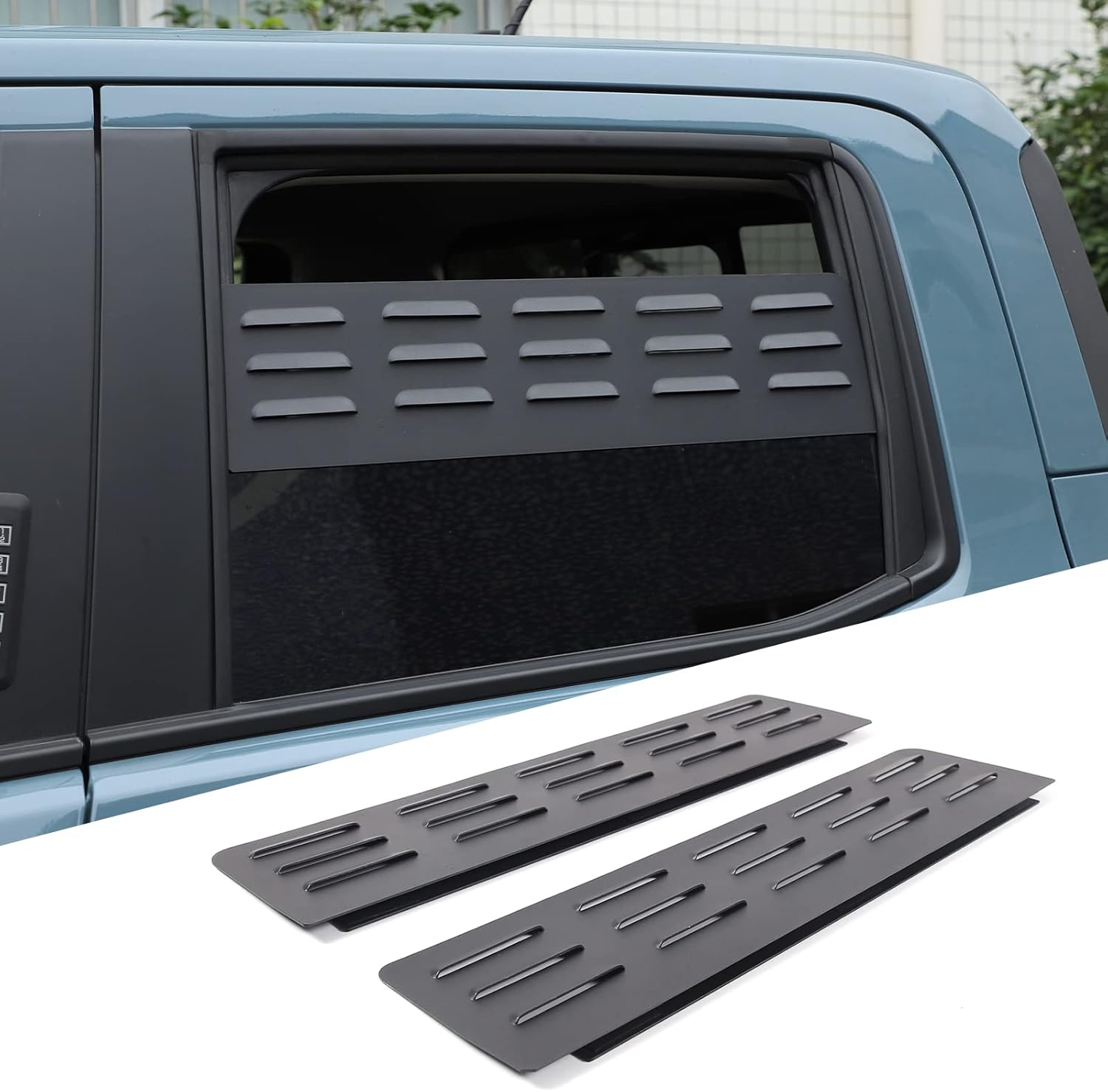 CHEAYAR Cab Window Vent Screen Insert Compatible with Ford Maverick 2022 2023, Aluminum Side Window Louvers Air Vent Cover Accessories