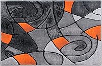 Vista 17 de Masada Rugs, Alfombra moderna y contemporánea, turquesa, gris y negro (5 pies x 7 pies)