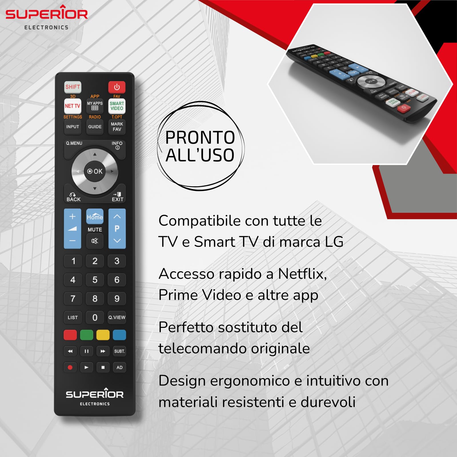 Telecomando Universale per TV LG Sostitutivo - SUPTRB007