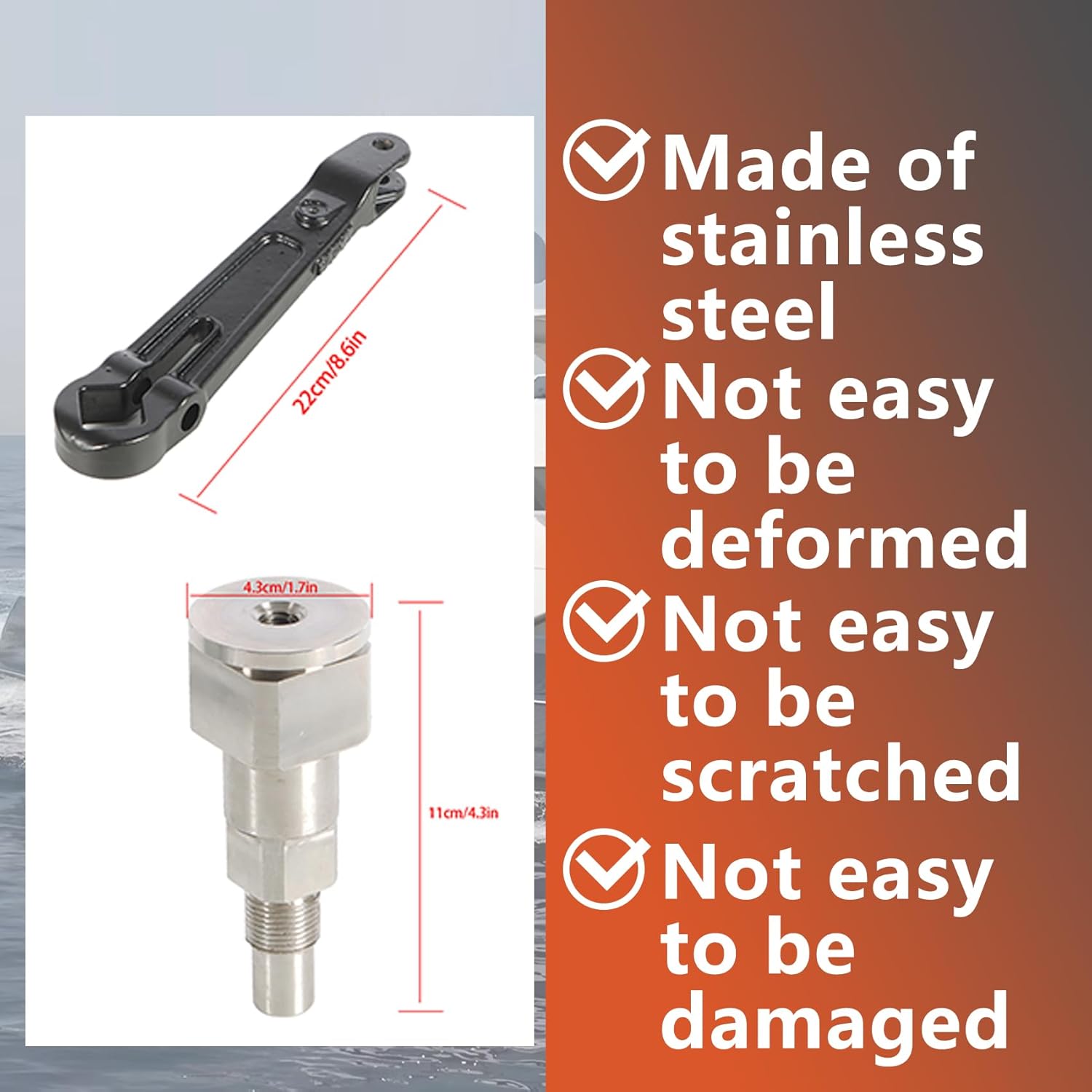 labwork Upper Gimbal Steering Arm Shaft Pin Kit Replacement for Mercruiser Bravo and Alpha One Gen 2 866322A01 866718A01