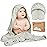 KeaBabies Hooded Baby Towel for Newborn - Viscose Derived from Bamboo Large Baby Bath Towels with Hood for Boys, Girls, Toddler, Extra Absorbent & Soft Newborn Bath Essentials (Serenity, Regular)
