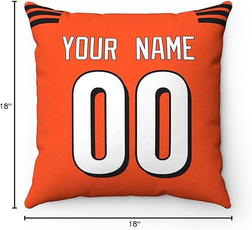 Miniatura 9 de ANTKING 2 paquetes de almohadas personalizadas con cualquier nombre y número para hombres, mujeres y niños Para Cincinnati