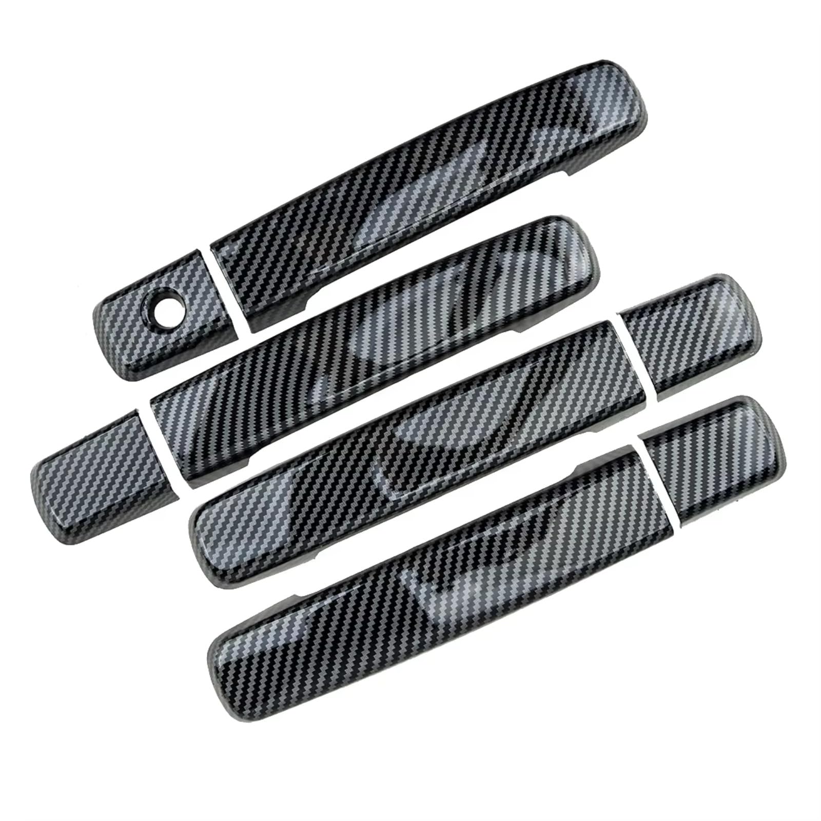 DSPOLIMV Outer Door Handle Cap Compatible with Nissan for Frontier 2005-2016 2017 2018 2019 Car Exterior Door Handle Cover Trim Molding Set Carbon Fiber Style