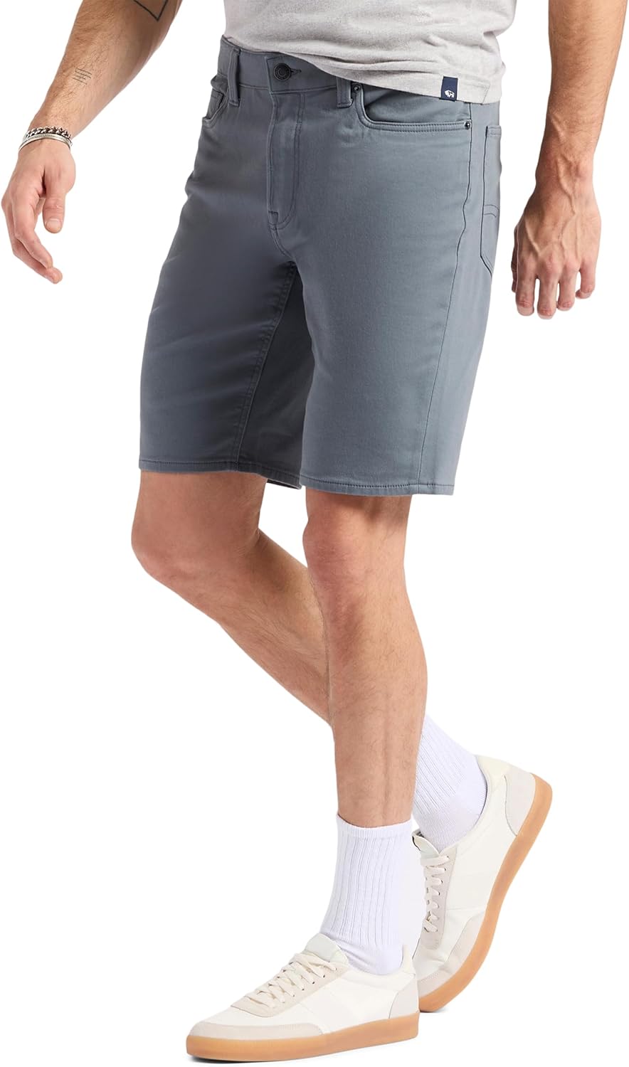 Buffalo David Bitton Mens Non-Denim Relaxed Straight Dean French Terry Shorts with Cotton Blend Stretch - Image 2