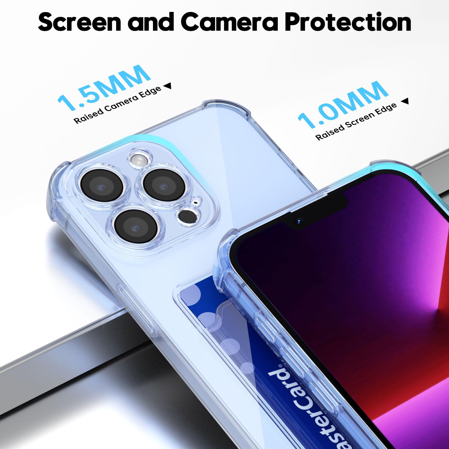 Svanove for iPhone 13 Pro Case Wallet Clear, Card Holder Case with Credit Card Slot - Image 4