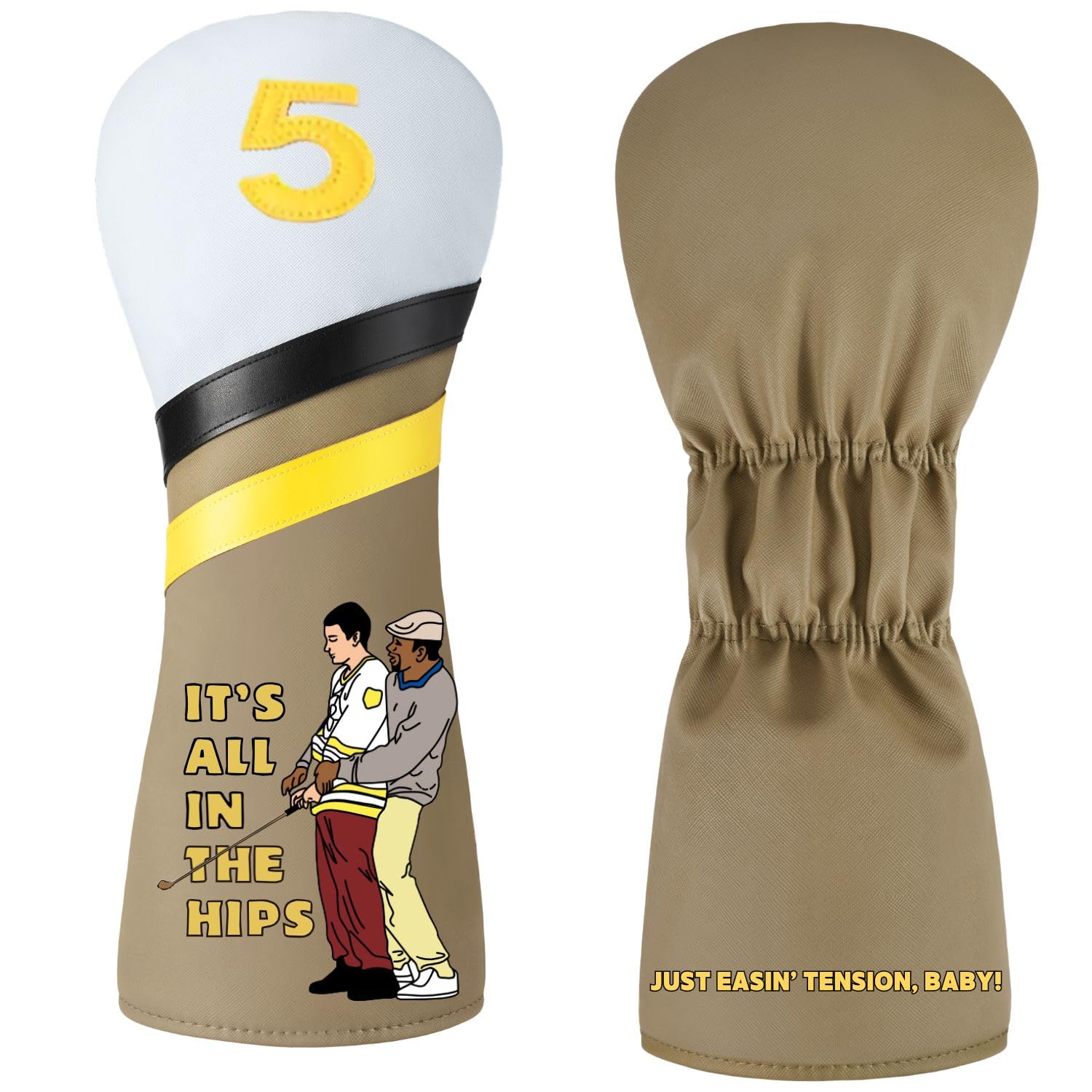 Funny Golf Driver Headcover, Perfect Golf Gift for Men and Women, Golf Accessories for Golfers - It's All in the Hips (Driver-5)
