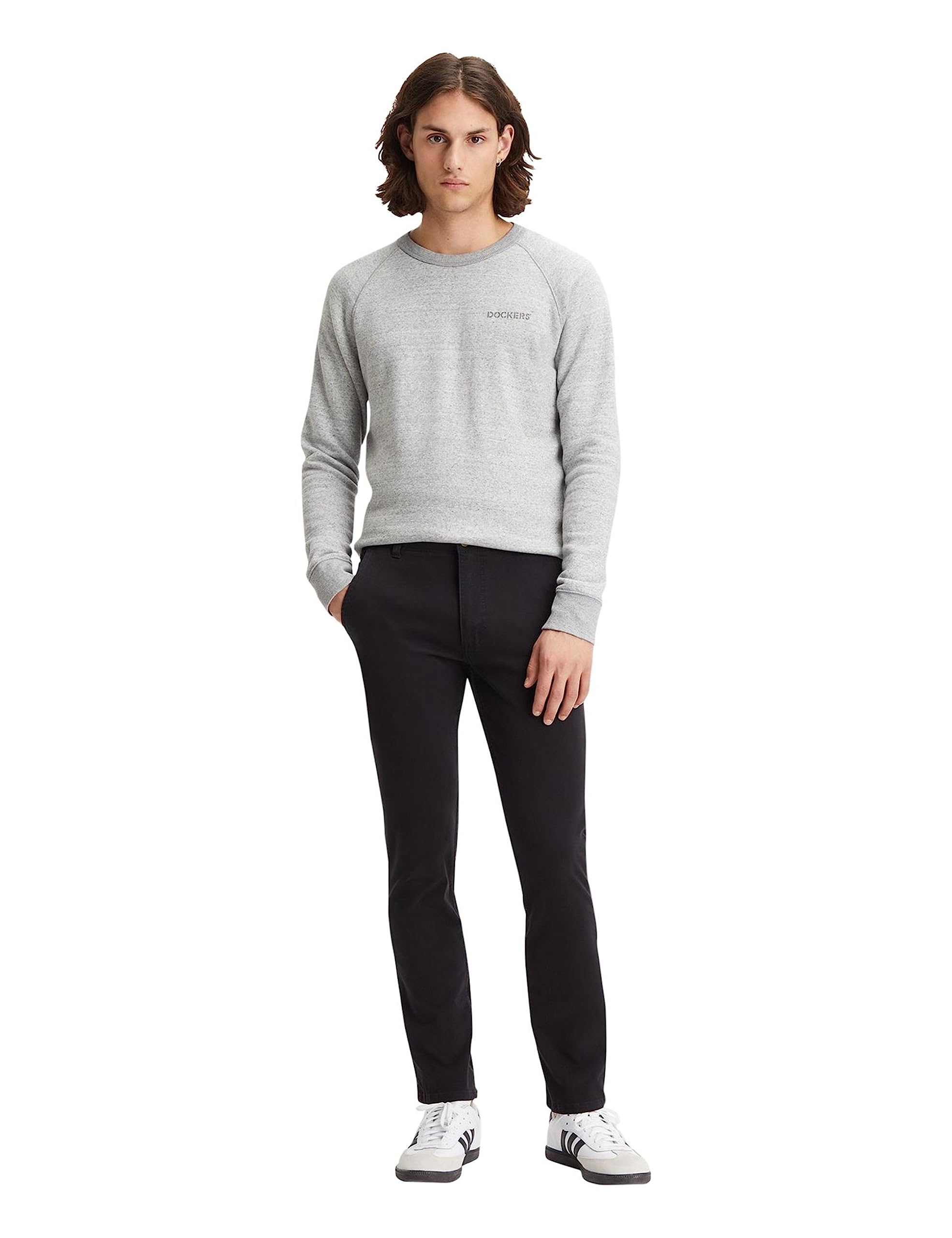Dockers Men's Smart 360 Flex Alpha Skinny Trouser, Black, 29W 32L UK