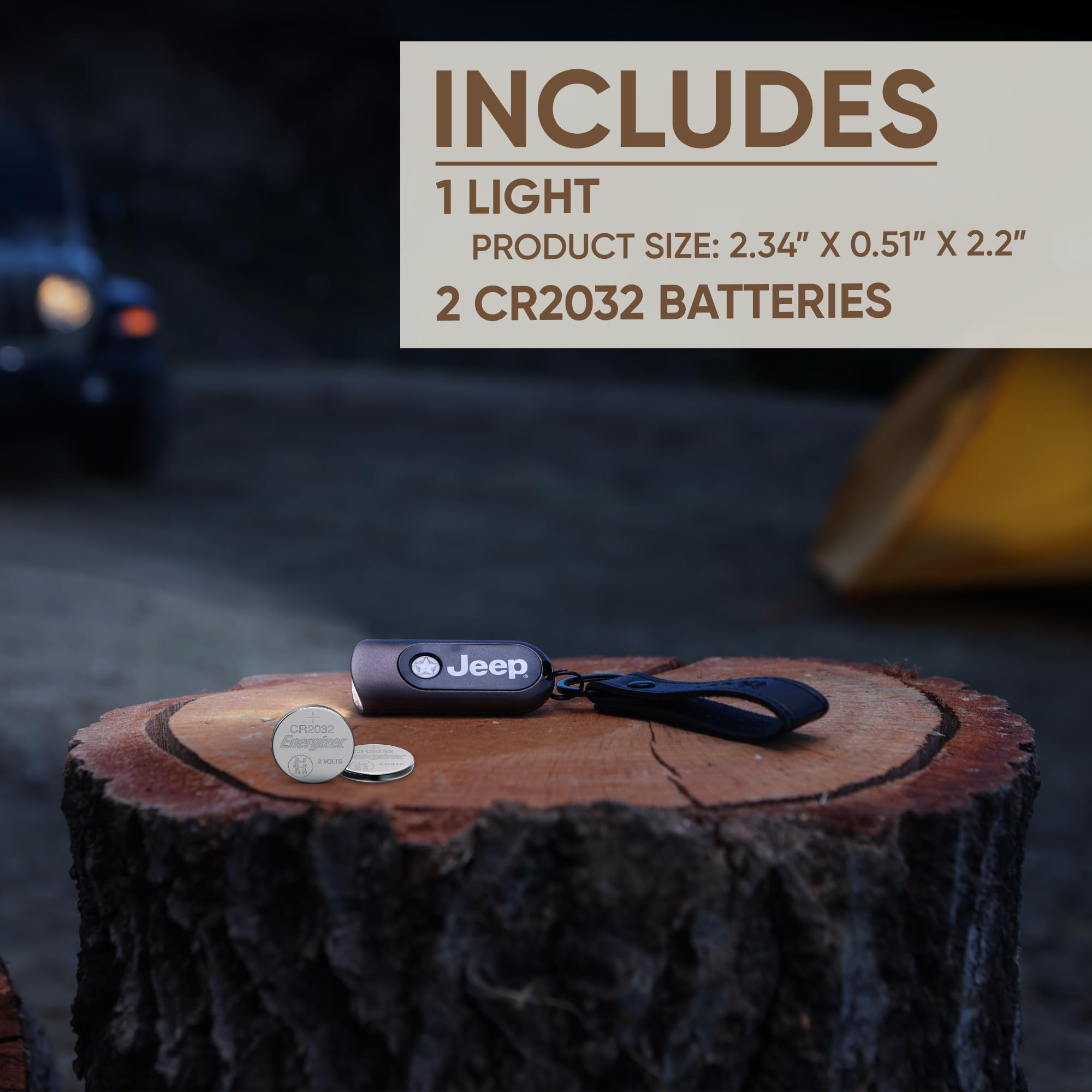Energizer Jeep Keychain Flashlight, Bright Compact Portable Flashlight Keychain, Touch Tech Auto-Off Feature