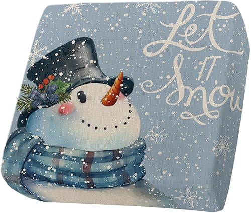 Miniatura 29 de Fundas de cojín para sofá de Navidad con diseño de muñeco de nieve rosa, funda elástica para sofá con parte inferior elástica, fundas de sofá