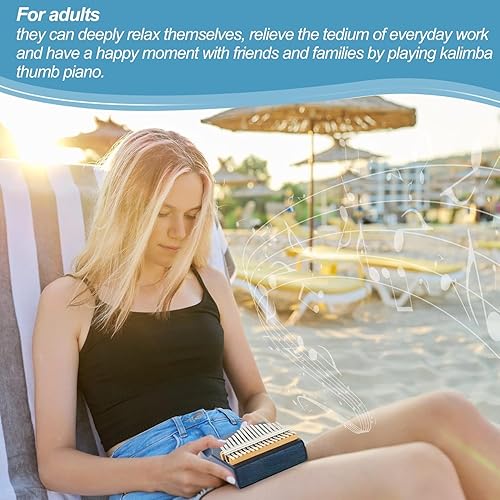 Vista 22 de Kalimba - Piano de pulgar de 17 teclas (rojo marrón)