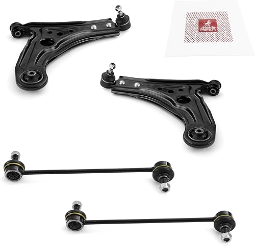 Metrix Premium Chassis Parts - 4 piezas de brazo de control delantero inferior y barra estabilizadora delantera estabilizador final kit para
