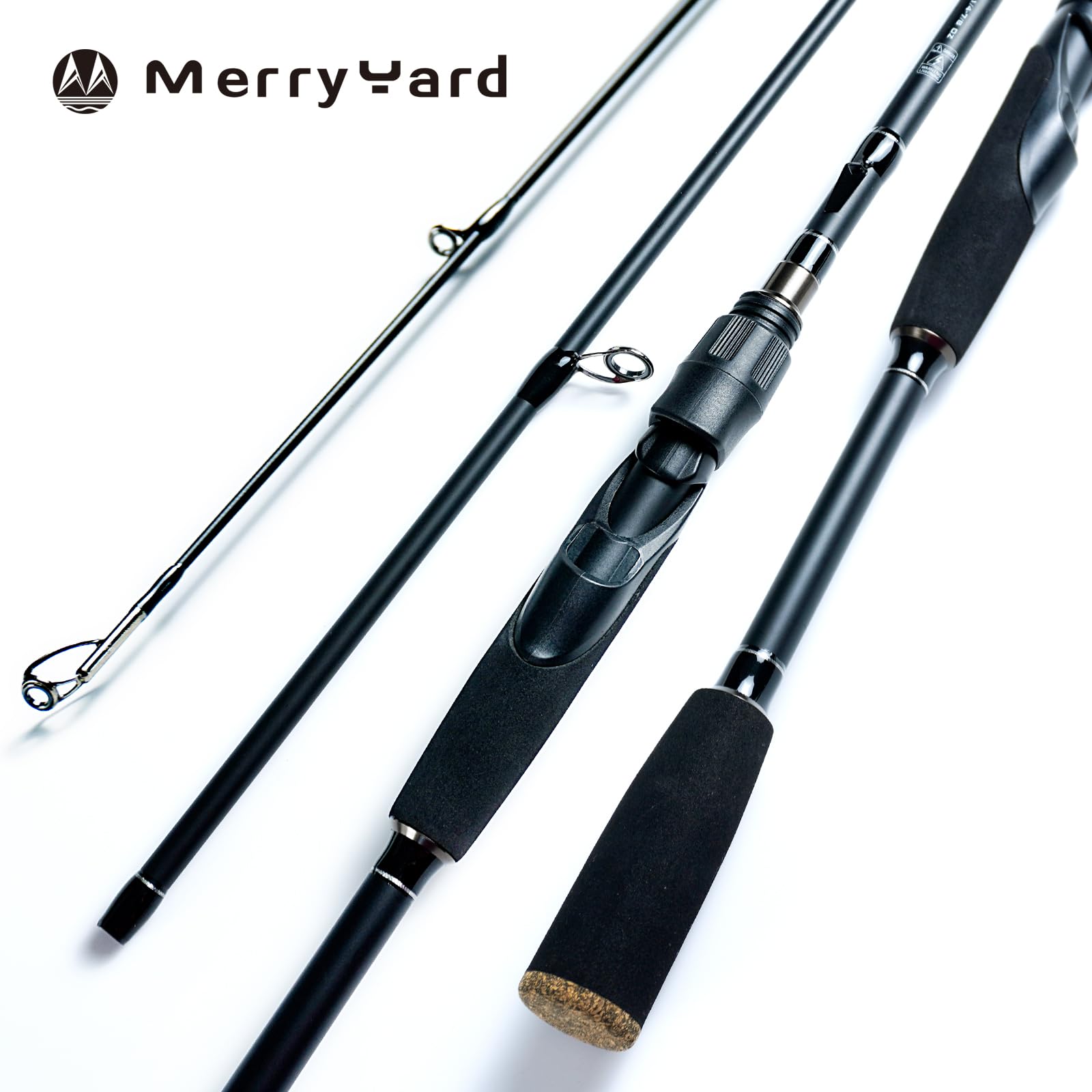 MerryYard Seahawk II Spinning Fishing Rods,High Performance Carbon Blank 24T+30T,Stainless Steel Line Guides w/Zirconium Oxide Rings Tip Top (Spin-6'0