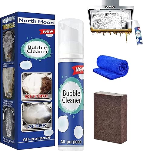 KCRPM Spray limpiador de burbujas, espuma de limpieza de enjuague multiusos, limpiador de burbujas, espuma limpiadora de burbujas North Moon (1