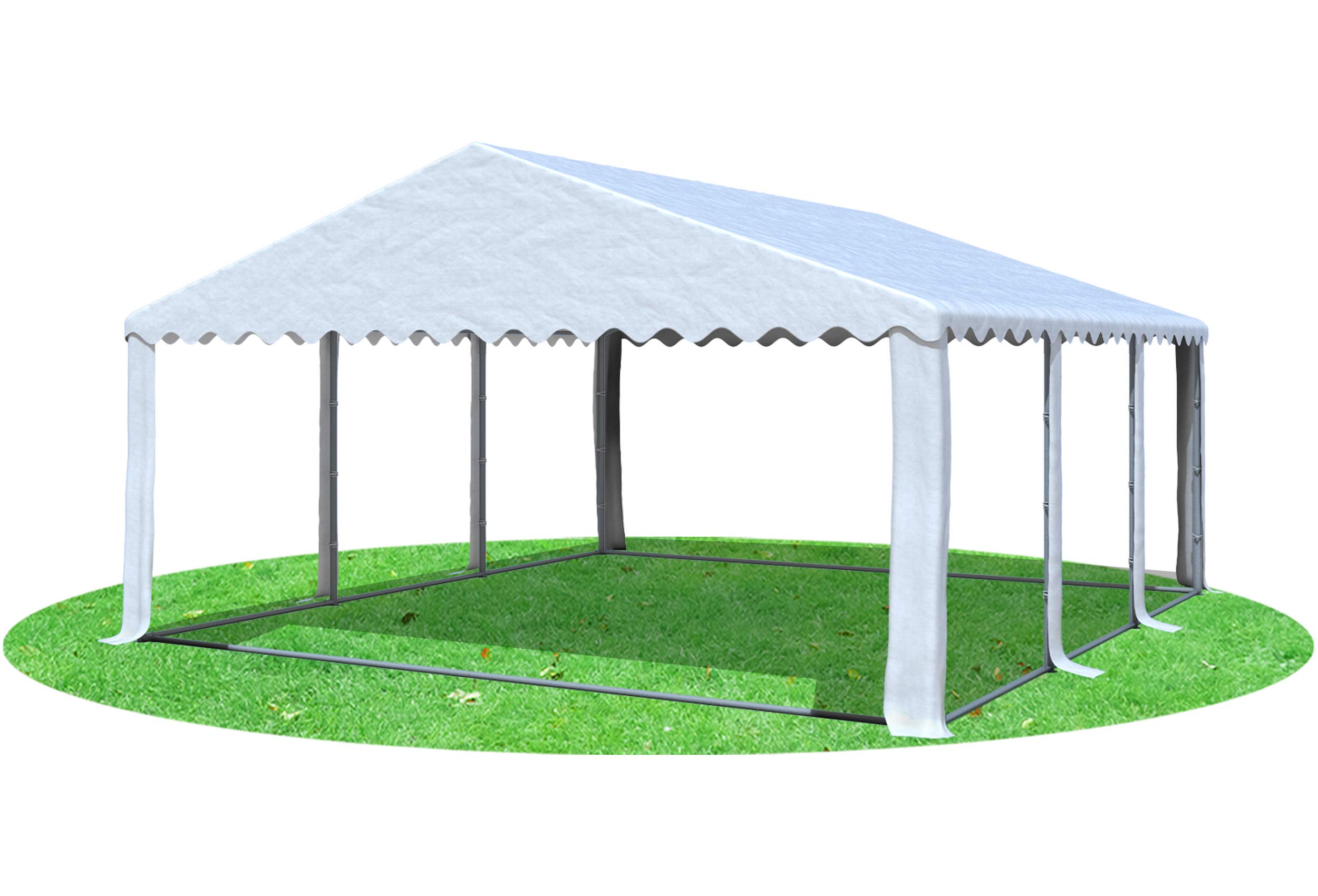 Stabile Zelte Partyzelt 6x10 M Giant Pro – Mit Fenstern, Feuerfest, PVC FR