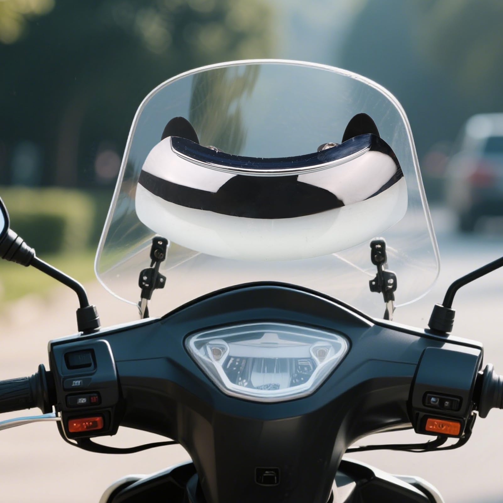 Rétroviseur De Moto Universel Pour Guidon, Rétroviseur Rond, Rétroviseur D'aide à La Marche Arriere Miroir Reflechissant 86047696