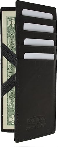 Miniatura 2 de Monedero mágico para hombres Minimalista titular de la tarjeta de crédito Slim Carteras 420CF Tarjetero Negro