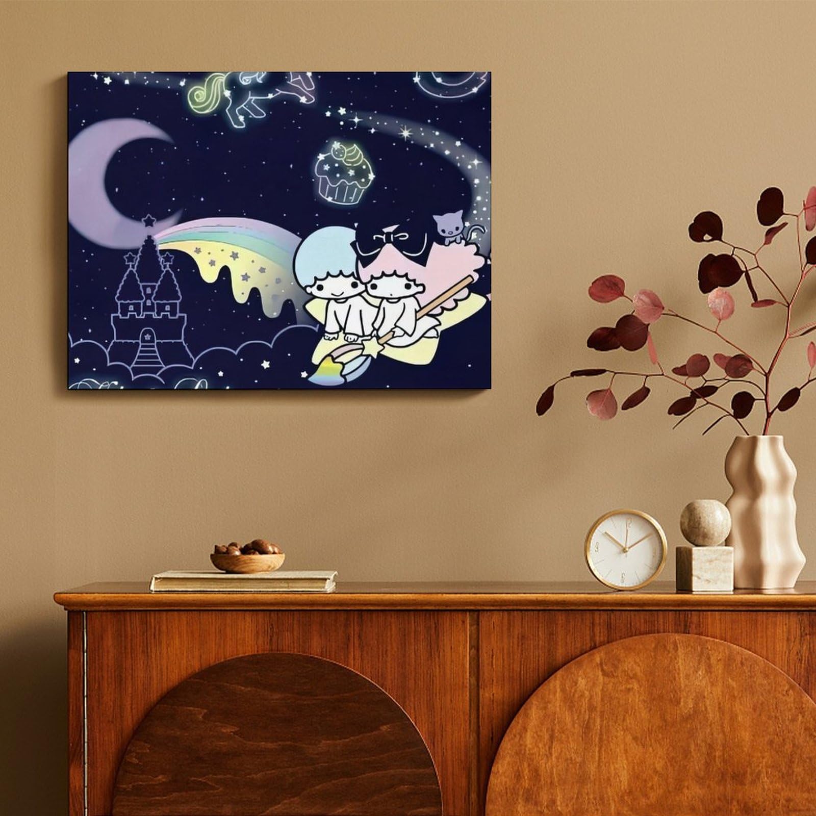 マイメロ ＆ キキララ ポスター　絵画　壁掛け絵　セル画　額　インテリア　パネル Amazon.co.jp: キキララ アートパネル 壁飾り 壁絵 絵画 装飾画