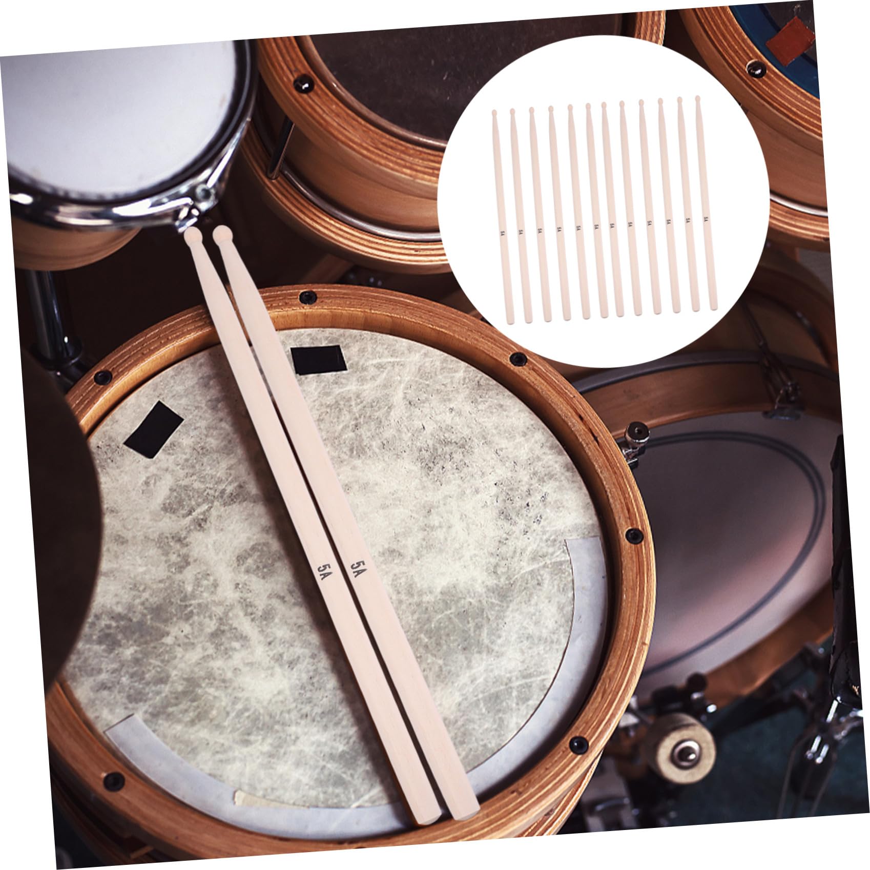 20 Stück Teiliges Ahornholz Drumsticks Profi Trommelstöcke Langlebig Ausgewogen für Anfänger Musiker Erwachsene