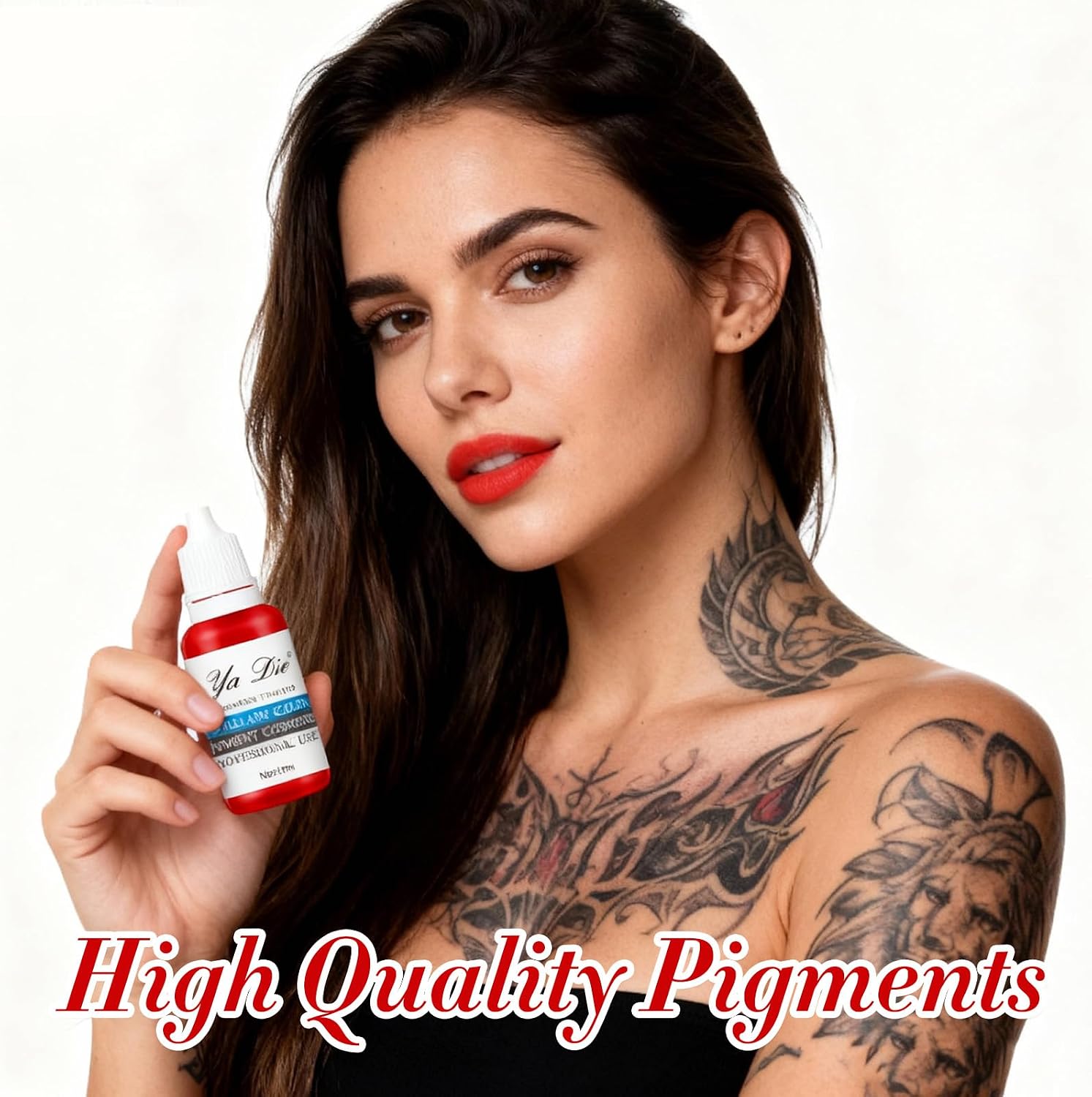 Ya Die 8pcs Permanent Makeup for Lips, Used for All Permanent Makeup Procedures, Professional Cosmetic Pigment -, 0.5 oz(15ML)
