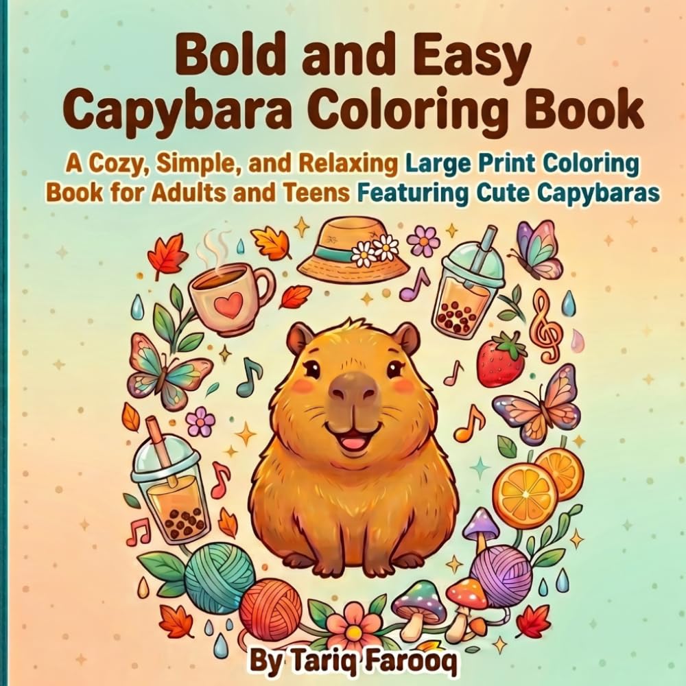 Bold & Easy Capybaras Coloring Book