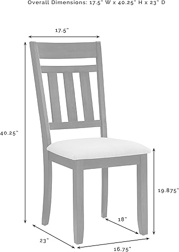 Miniatura 3 de Crosley Furniture Hayden - Juego de sillas de comedor de 2 piezas, color pizarra