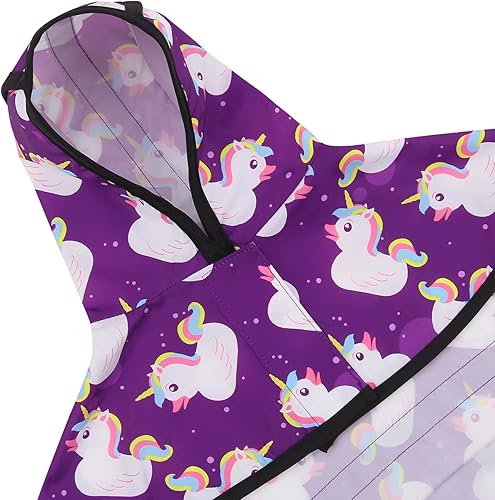 Miniatura 64 de HDE Dog Raincoat Jacket Reflective Adjustable Hooded Pet Poncho Rain Coat with Leash Hole for Small to X-Large Dogs Camo - S