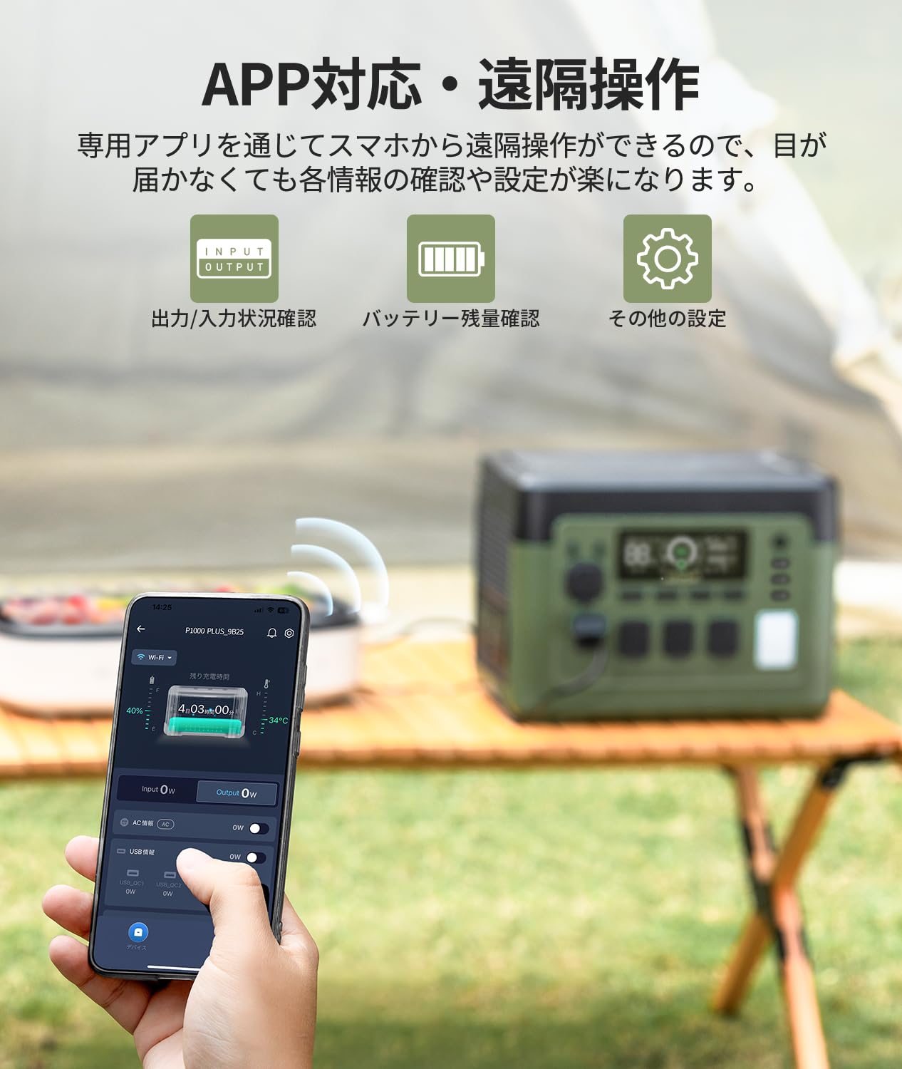 Amazon.co.jp: EENOUR ポータブル電源 P1000PLUS 大容量 1024Wh