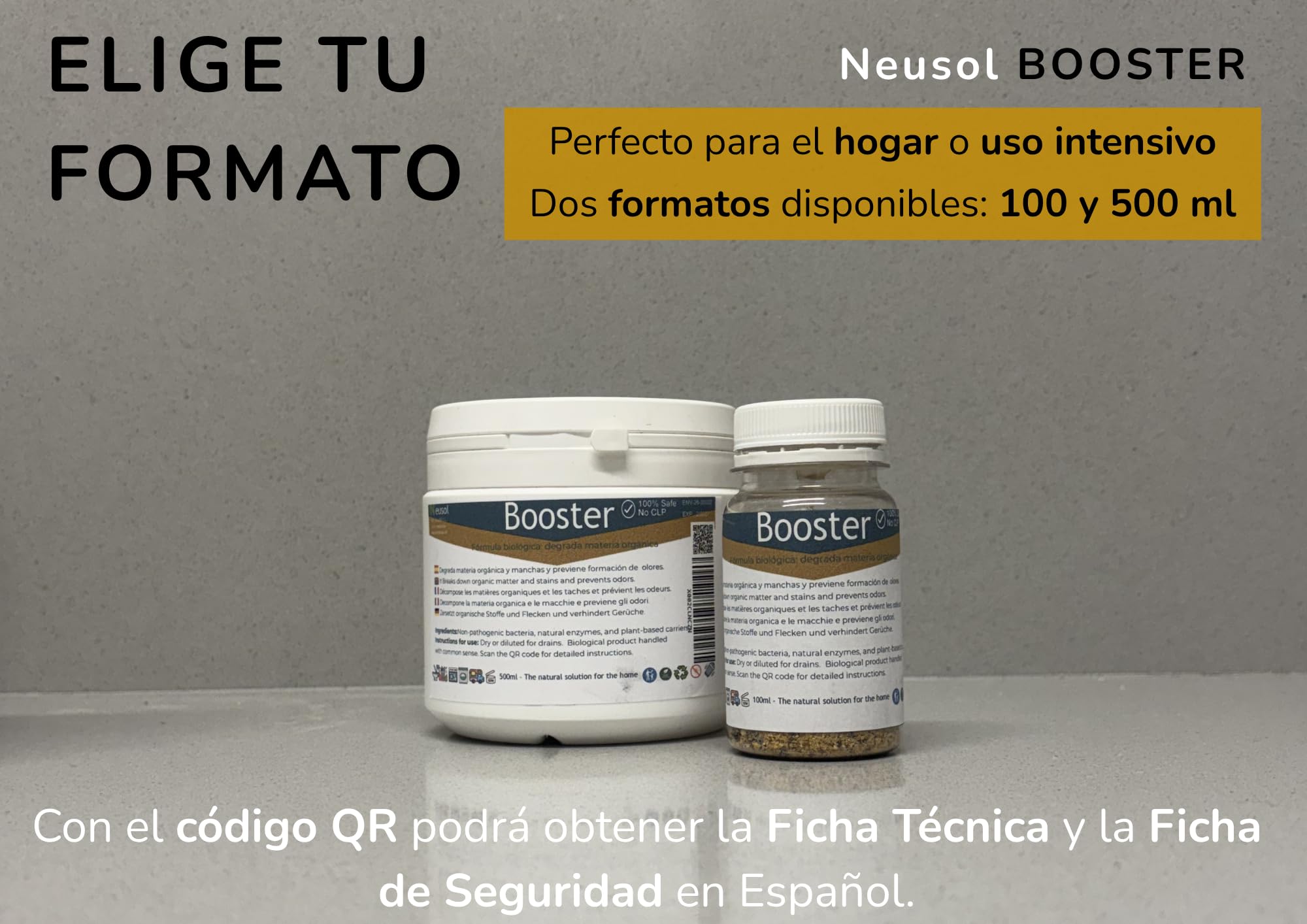 Booster Tratamiento biológico con enzimas para olores y residuos | Bacterias y enzimas activas de mantenimiento bajantes depósitos Ayuda degradar materia orgánica Reduce olores obstruccciones