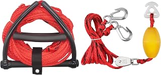 DockMoor Water Ski Rope 75 ft 4 Sections with Boat Tow Harness 12 ft (ski Rope 75ft + Tow Harness 12ft)