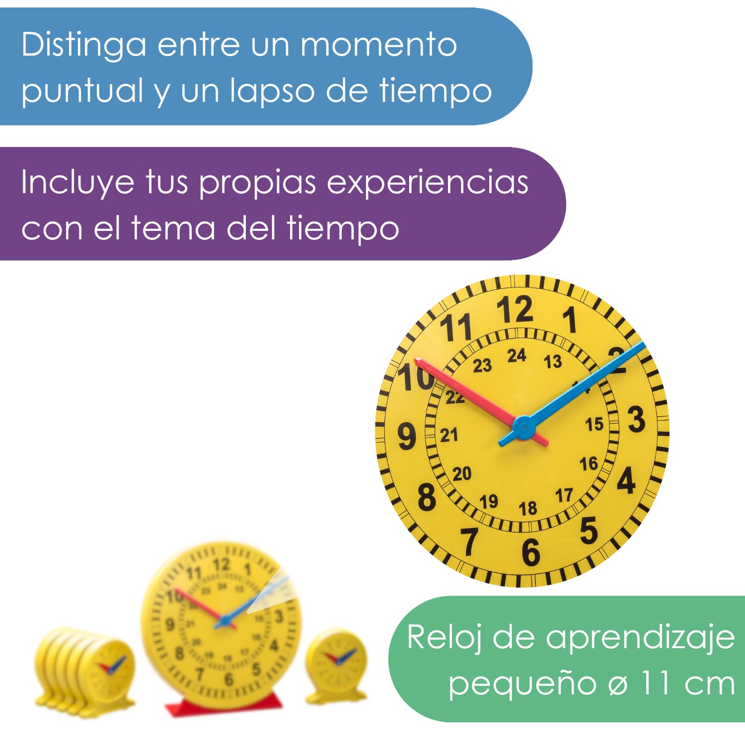 Reloj De Aprendizaje Juego, 25 piezas en caja de cartón