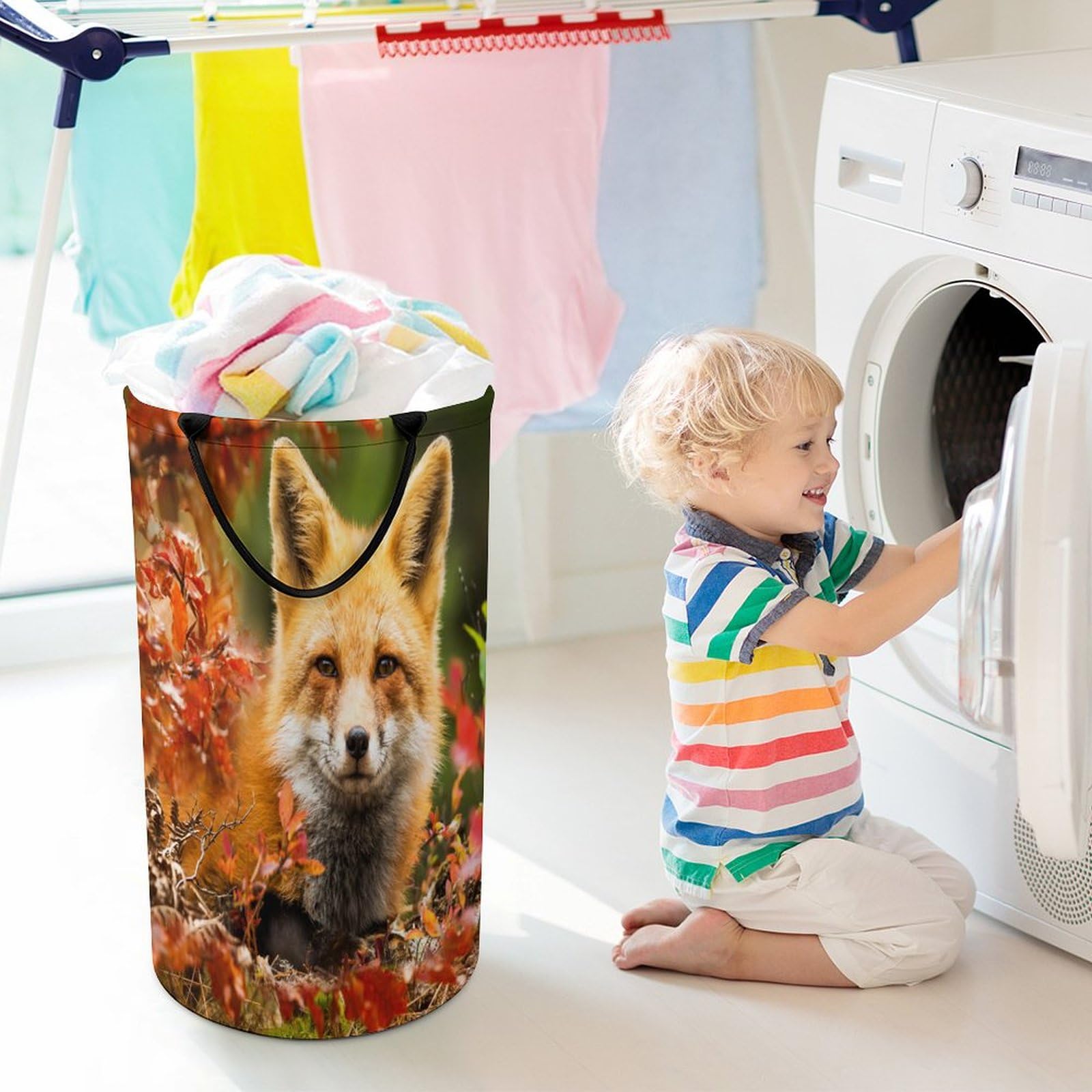 Amazon.com: LNDDYTP Woodland Animals Cute Fox Laundry Hamper Dirty
