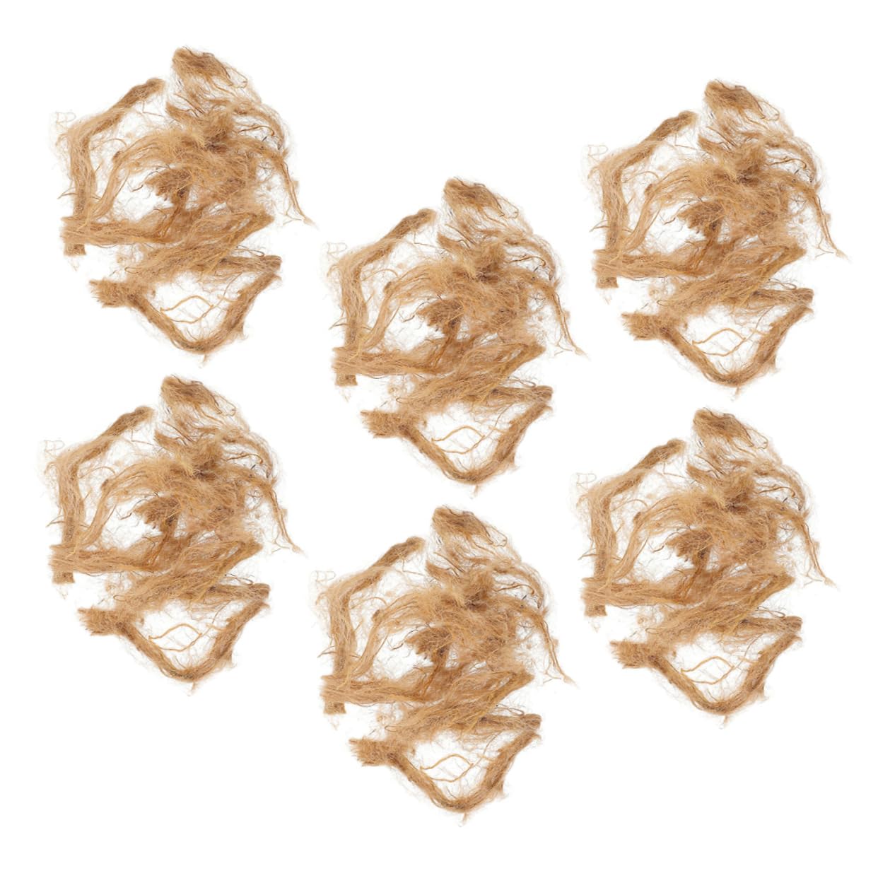 MERRYHAPY 6pcs Jute Silk Fire Starters for Camping Natural Fire Starter Ropes for Fire Pit Grill Survival Gear