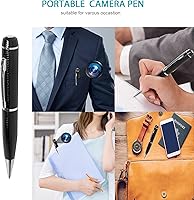 Vista 4 de Portable Hidden Camera Pen, Mini Body Video Camera Pen,1080P Security Camera with Loop Working, Photo Taking for Indoor/Outdoor Security, No WiFi